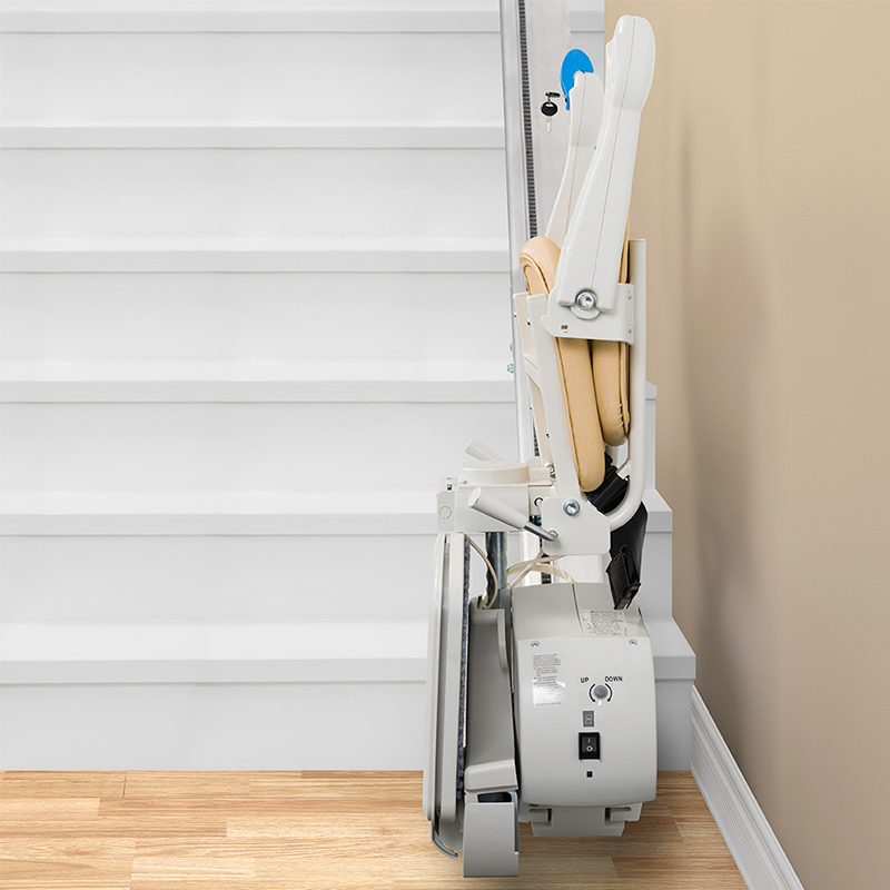 Handicare 950 Straight Stairlift Folded Handicare 950 Straight Stairlift Folded